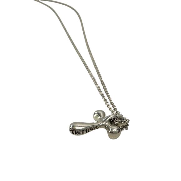Tiffany and Co Elsa Peretti Cross Pendant Necklace in Sterling Silver (16") - Picture 7 of 14